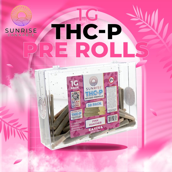 SUNRISE THC-P PRE ROLLS 1GM/50CT/BOX